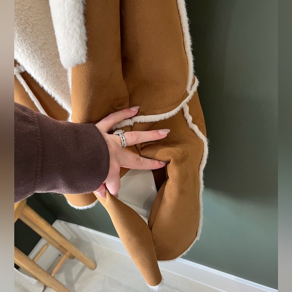 NWOT GOOD HART Matilda Jane Greenville Womens faux fur/suede cardigan vest Large - Picture 7 of 9